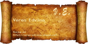 Veres Edvina névjegykártya